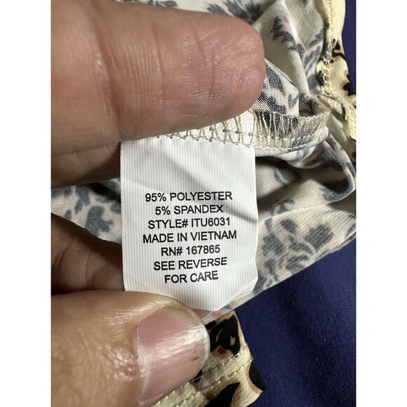 Notations Artsy Multicolored Floral Print Blouse Women Size 3XL - Picture 6 of 12